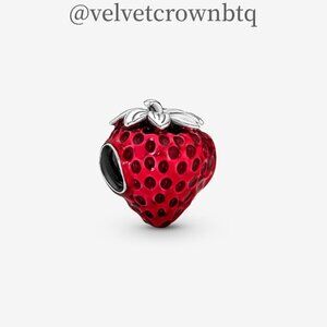 Pandora Seeded Strawberry Fruit Charm|Pendant